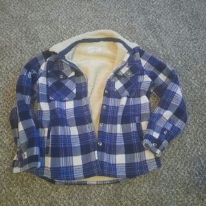 Soho Threads Fluffy Jacket Button Up Size S
